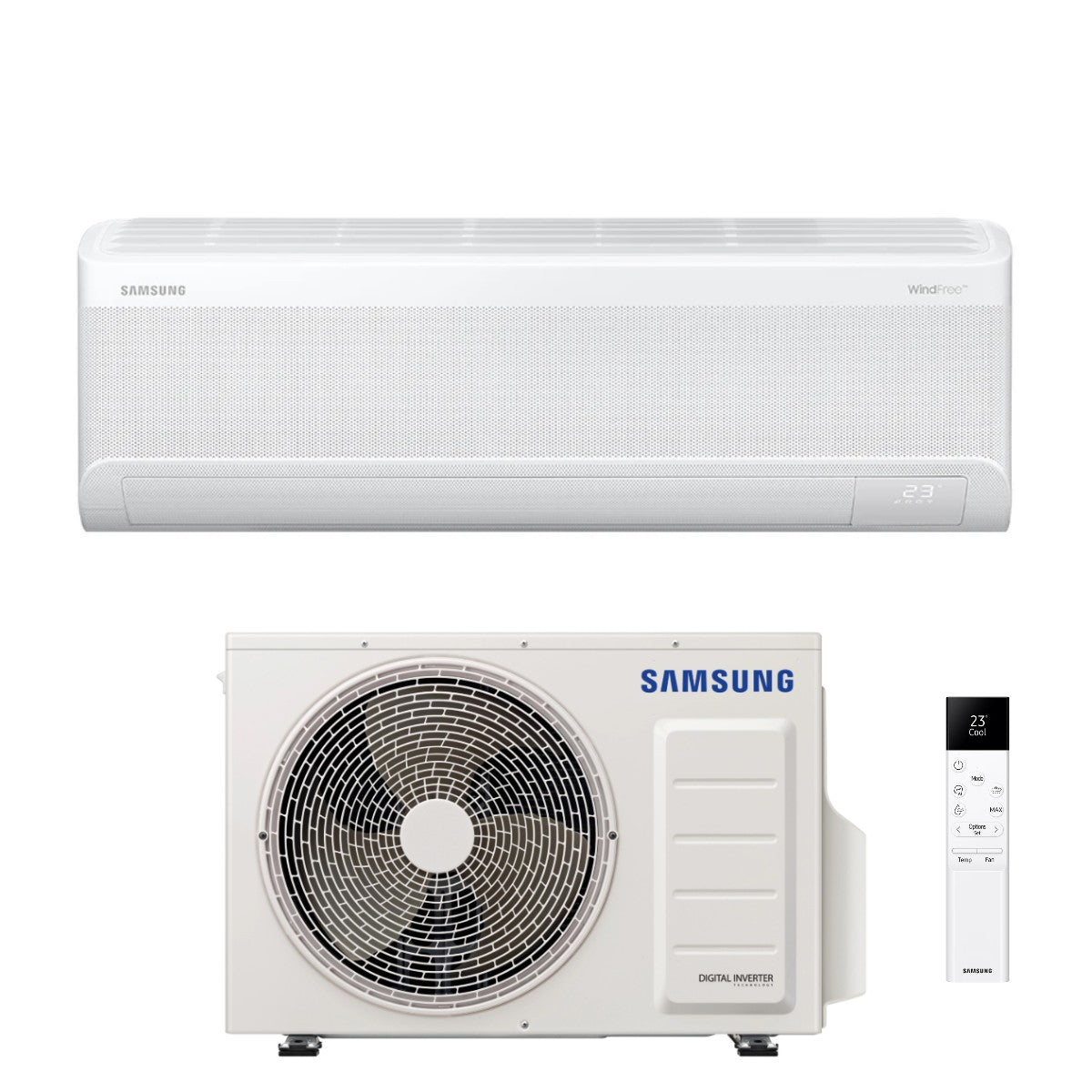 Samsung WindFree – Produktfoto des Single-Split-Beispielsets